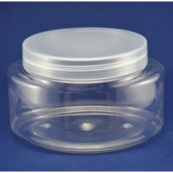450ml oval empty cosmetic jar in plastic(FJ450-A)